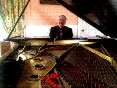 Playing the Steinway grand piano